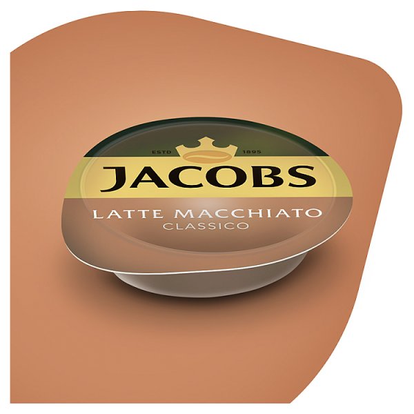Tassimo Jacobs Latte Macchiato Classico Kawa mielona 8 kapsułek i mleko 8 kapsułek 264 g
