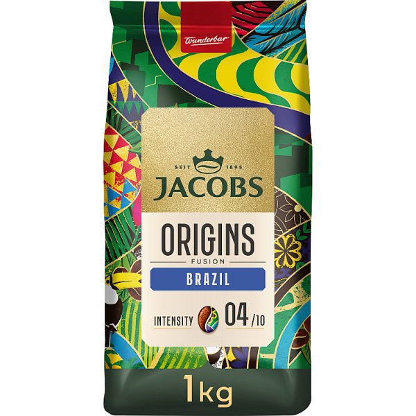 Jacobs Origins Single Brazil Kawa ziarnista palona 1000 g