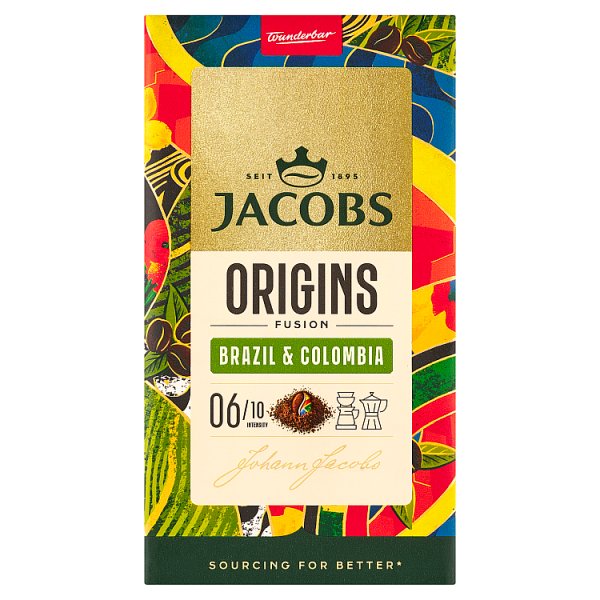 Jacobs Origins Fusion Brazil &amp; Colombia Kawa mielona 450 g