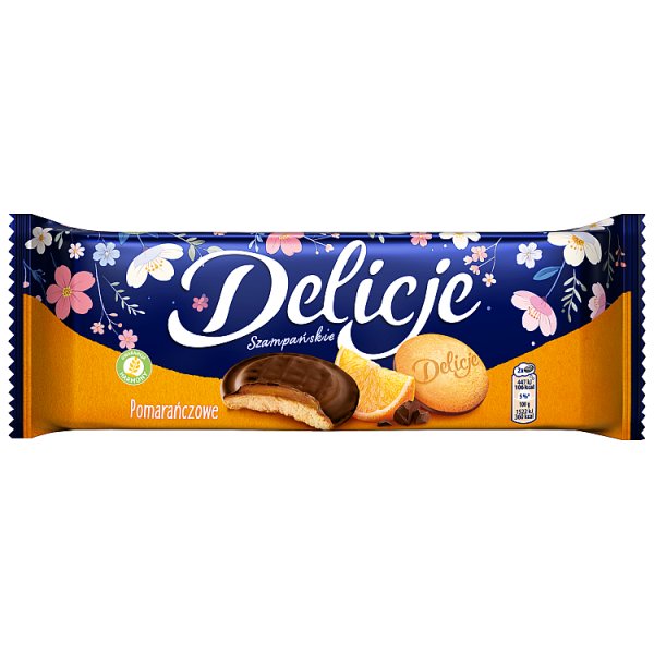 Delicje Szampańskie Biszkopty z galaretką pomarańczową oblewane czekoladą 147 g