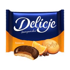 Delicje Szampańskie Biszkopty z galaretką pomarańczową oblewane czekoladą 294 g