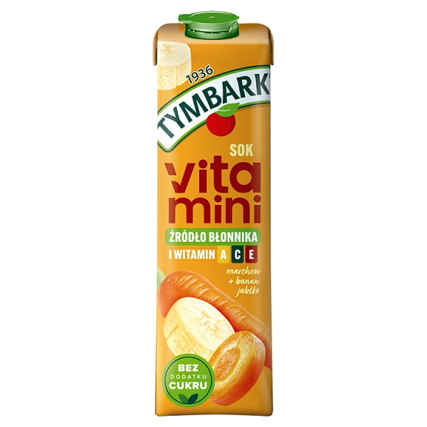 Tymbark Vitamini Sok marchew + banan jabłko 1 l