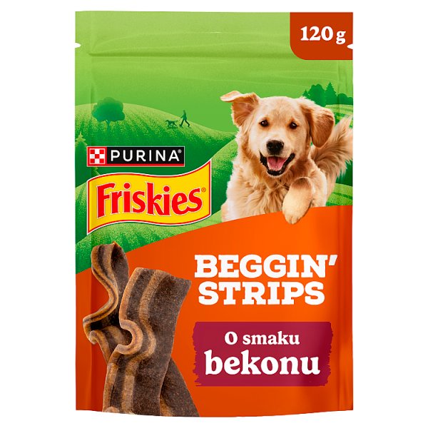 Friskies Beggin' Strips Uzupełniająca karma dla dorosłych psów o smaku bekonu 120 g