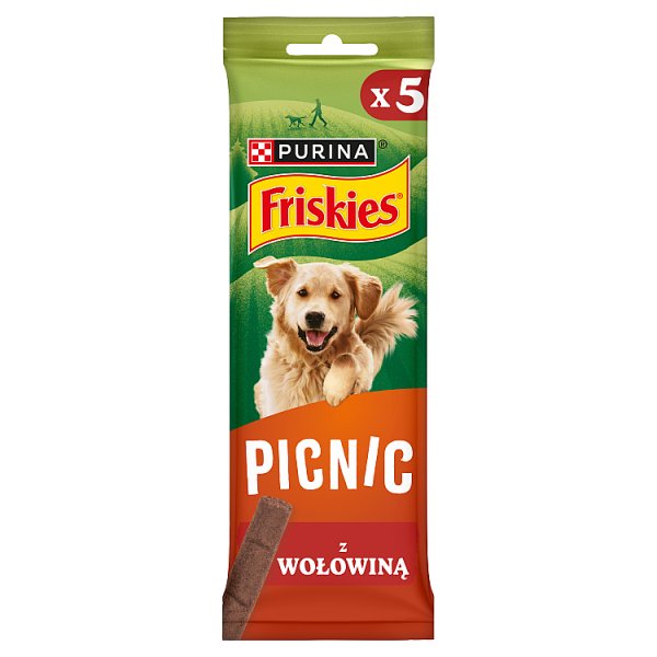 Friskies Picnic Uzupełniająca karma dla dorosłych psów z wołowiną 42 g (5 sztuk)