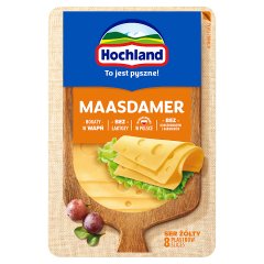Hochland Ser żółty maasdamer w plastrach 135 g