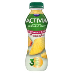 Activia Jogurt bez dodatku cukru brzoskwinia ananas 270 g