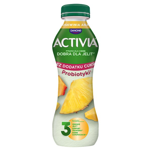 Activia Jogurt bez dodatku cukru brzoskwinia ananas 270 g