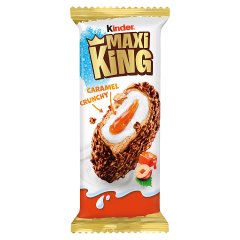 Kinder Maxi King Wafel z mlecznym i karmelowym nadzieniem pokryty czekoladą i orzechami 35 g