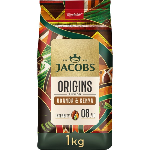 Jacobs Origins Fusion Uganda &amp; Kenya Kawa ziarnista palona 1000 g