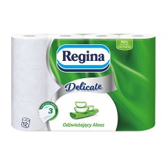 Regina Delicate Papier toaletowy odświeżający aloes 12 rolek