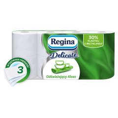 Regina Delicate Papier toaletowy odświeżający aloes 8 rolek