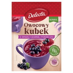 Delecta Owocowy kubek Kisiel o smaku czarnej porzeczki 30 g
