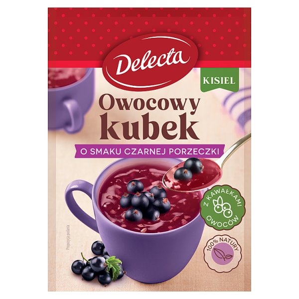Delecta Owocowy kubek Kisiel o smaku czarnej porzeczki 30 g