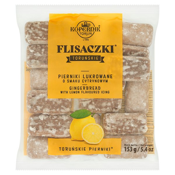 Kopernik Flisaczki toruńskie Pierniki lukrowane o smaku cytrynowym 153 g