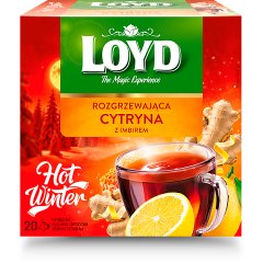 Loyd Hot Winter Herbatka ziołowo-owocowa cytryna z imbirem 40 g (20 x 2 g)