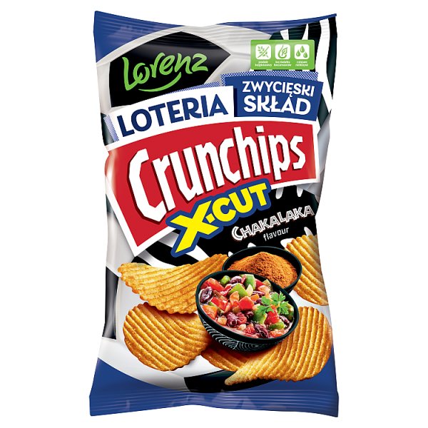 Crunchips X-Cut Chipsy ziemniaczane o smaku słodko-pikantnym 130 g