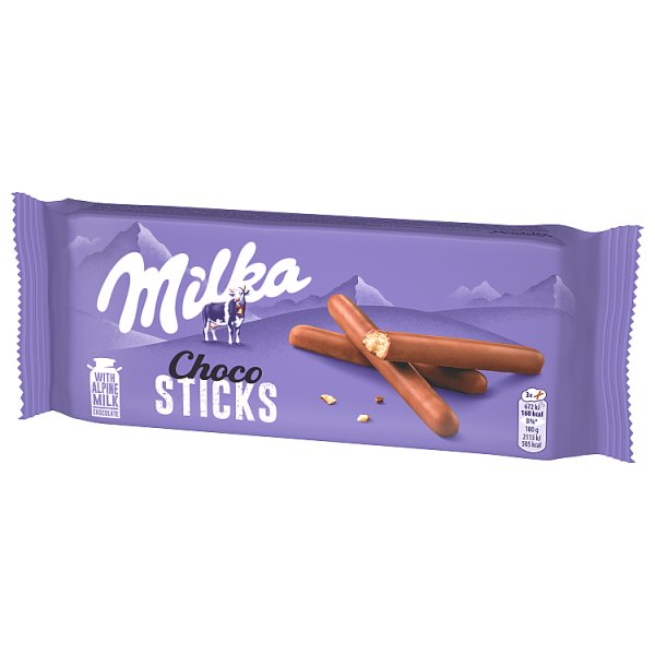 Milka Choco Sticks, ciasteczka oblane mleczną czekoladą - 112 g