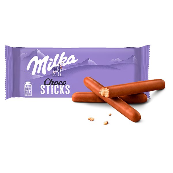Milka Choco Sticks, ciasteczka oblane mleczną czekoladą - 112 g