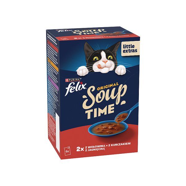 Felix Soup Time Original Karma uzupełniająca dla dorosłych kotów 6 x 48 g