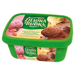 Zielona Budka Lody czekoladowe waniliowe truskawkowe 1000 ml