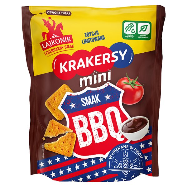 Lajkonik Krakersy mini smak BBQ 100 g