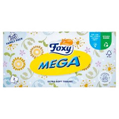Foxy Mega Ultra Soft Chusteczki higieniczne 200 sztuk