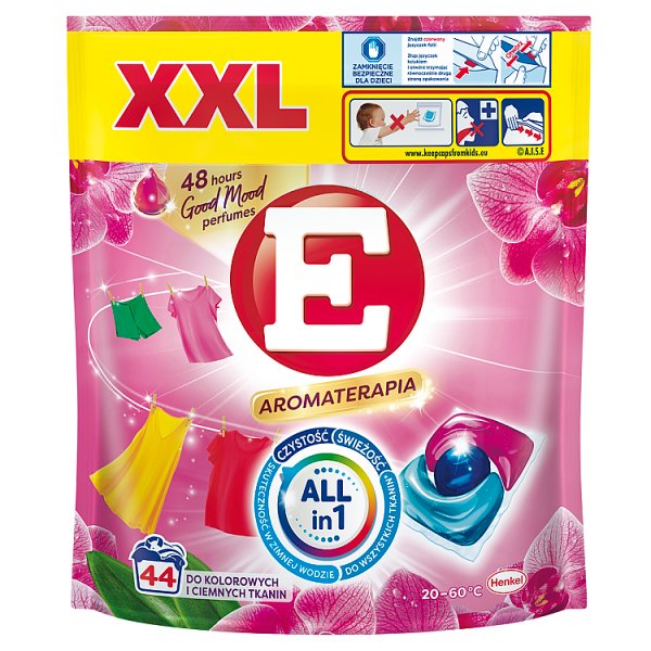E Aromaterapia XXL Środek do prania kolorowych i ciemnych tkanin 528 g (44 prania)