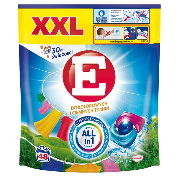 E XXL Środek do prania kolorowych i ciemnych tkanin 576 g (48 prań)