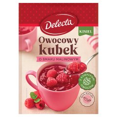 Delecta Owocowy kubek Kisiel o smaku malinowym 30 g