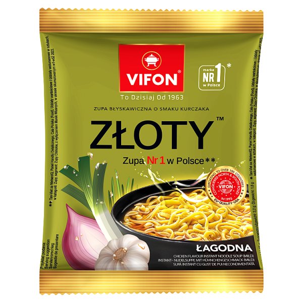 Vifon Zupa błyskawiczna o smaku kurczaka złoty 70 g
