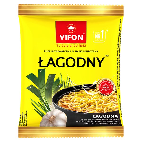 Vifon Zupa błyskawiczna o smaku kurczaka łagodny 70 g