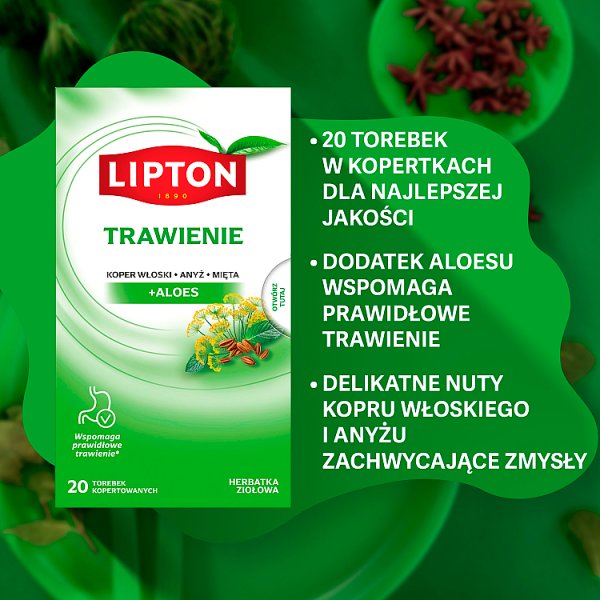 Lipton Herbatka ziołowa trawienie 38 g (20 sztuk)