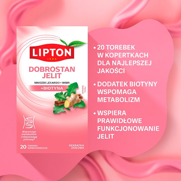 Lipton Herbatka ziołowa dobrostan jelit 38 g (20 torebek)