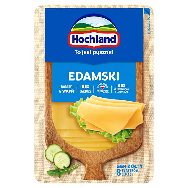 Hochland Ser żółty edamski w plastrach 135 g