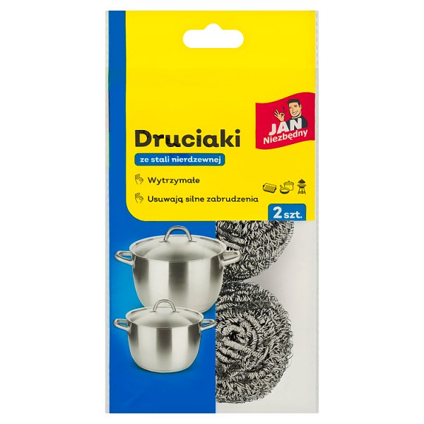 Jan Niezbędny Druciaki ze stali nierdzewnej 2 sztuki