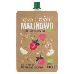 Owolovo Bio! Malinowo Mus jabłko malina 200 g