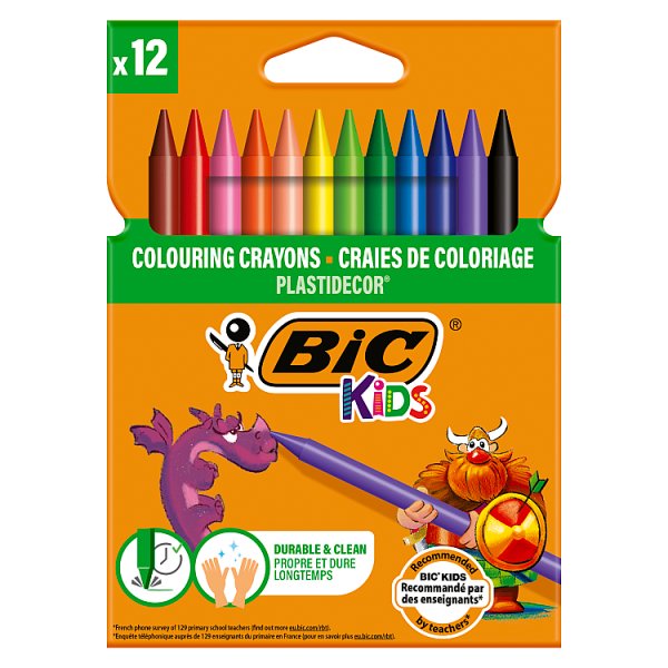 BIC Kids Plastidecor Kredki świecowe Pudełko 12szt