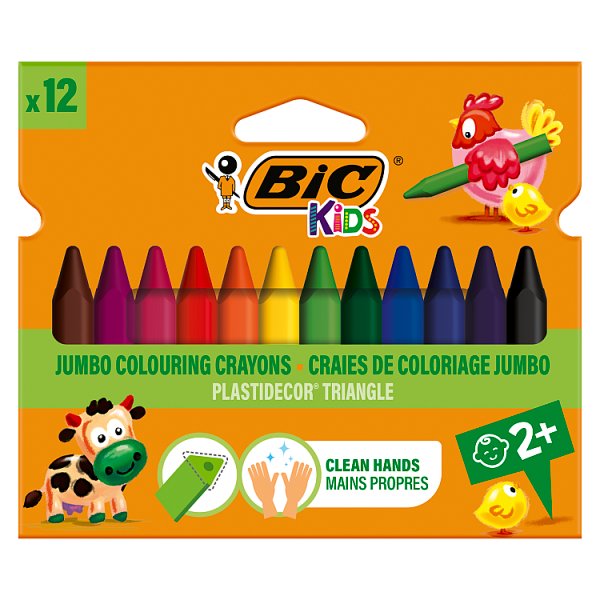 BIC Kids Plastidecor Triangle Kredki świecowe Pudełko 12szt