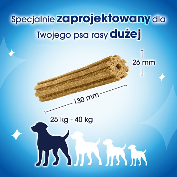 Dentalife Uzupełniająca karma dla dorosłych psów 25-40 kg 142 g (4 sztuki)