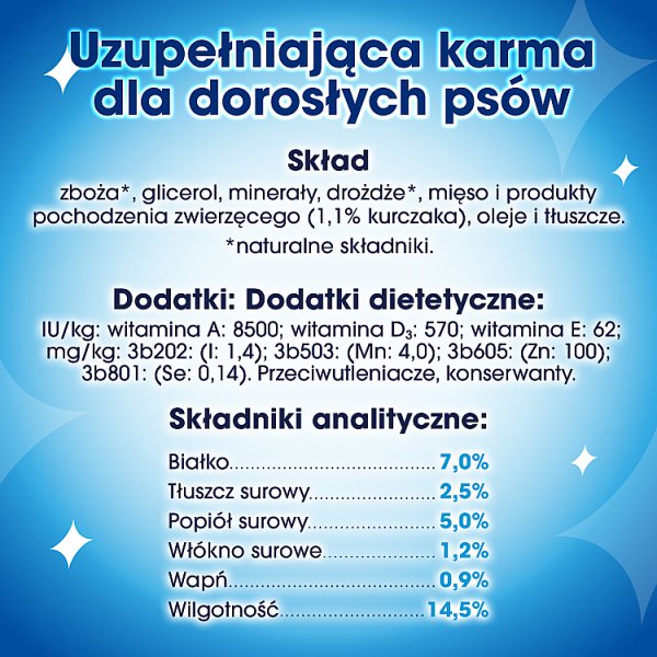Dentalife Uzupełniająca karma dla dorosłych psów 25-40 kg 142 g (4 sztuki)