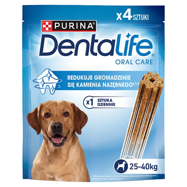Dentalife Uzupełniająca karma dla dorosłych psów 25-40 kg 142 g (4 sztuki)