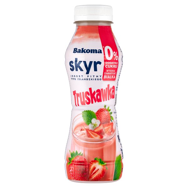 Bakoma Skyr jogurt pitny typu islandzkiego truskawka 300 g