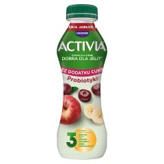 Activia Jogurt bez dodatku cukru czereśnia jabłko banan 270 g