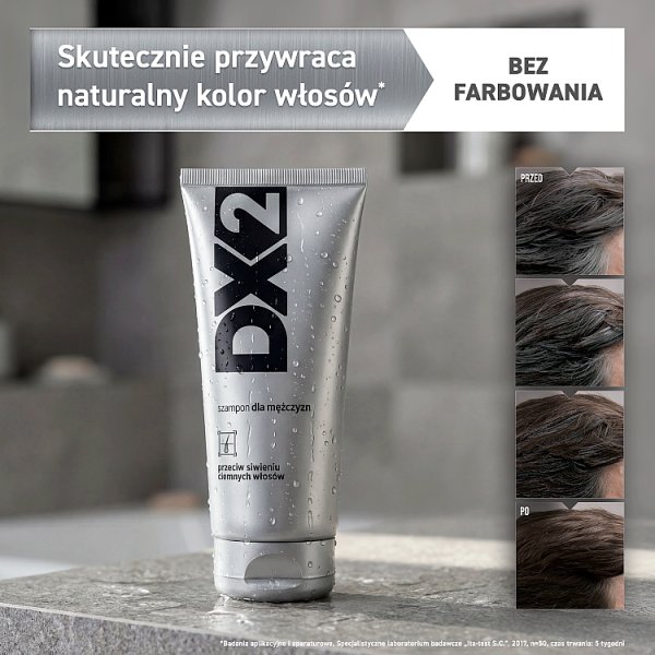 DX2 Szampon dla mężczyzn przeciw siwieniu ciemnych włosów 150 ml