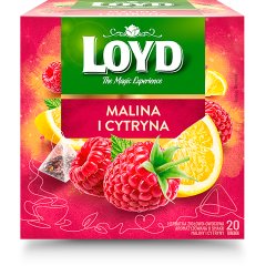 Loyd Herbatka ziołowo-owocowa aromatyzowana malina i cytryna 40 g (20 x 2 g)