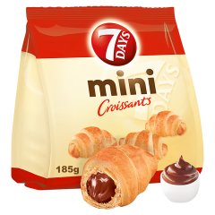 7Days Mini rogaliki z ciasta francuskiego z nadzieniem kakaowym - 185 g