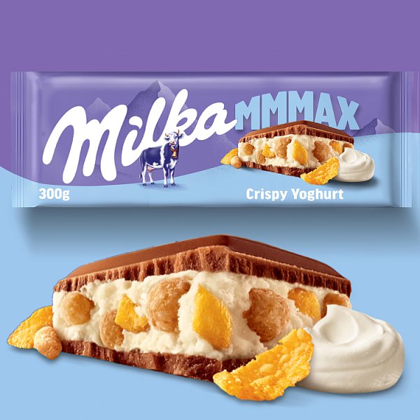 Milka Mmmax Czekolada mleczna z nadzieniem jogurtowym 300 g