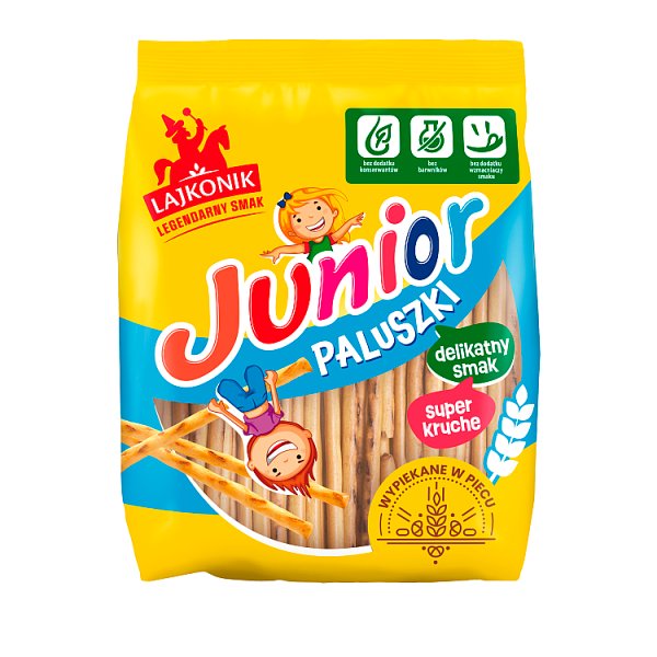 Lajkonik Junior Paluszki o smaku waniliowym 180 g
