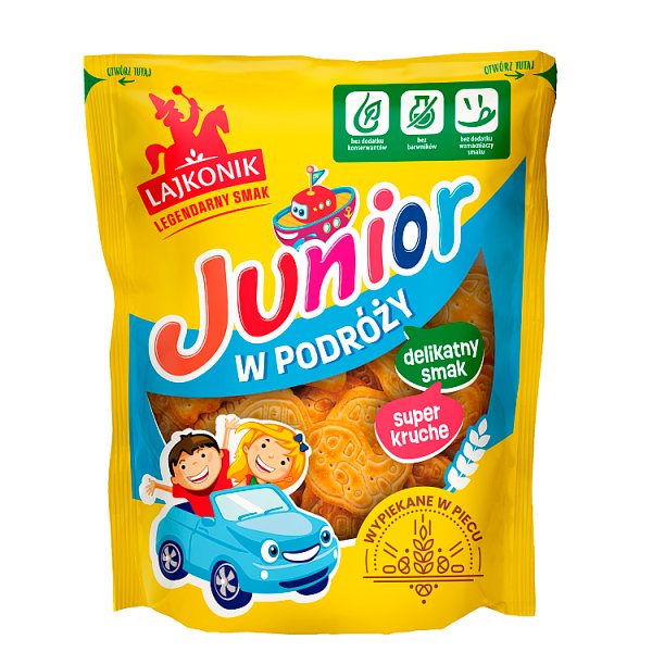 Lajkonik Junior W Podróży Drobne pieczywo słodko-słone 100 g
