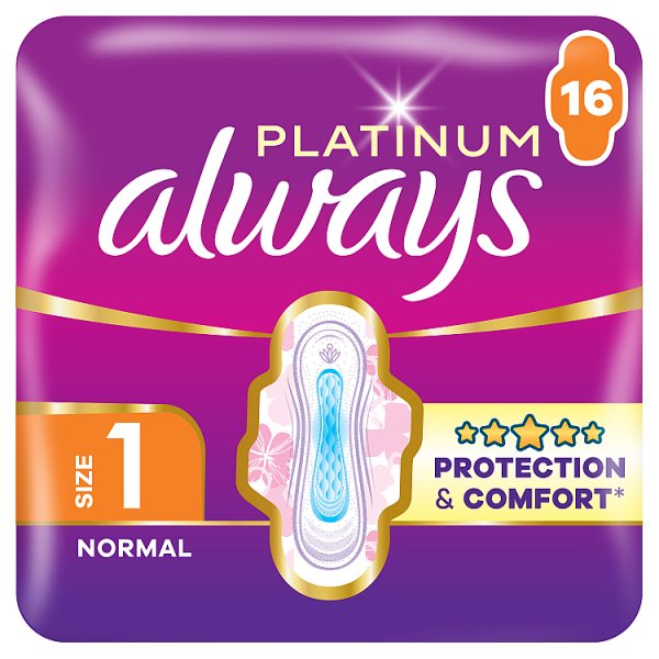 Always Platinum Podpaski Normal (Rozmiar 1) 16 Sztuk